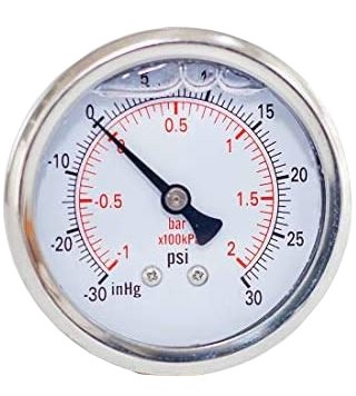 pressure gauge 0 bar